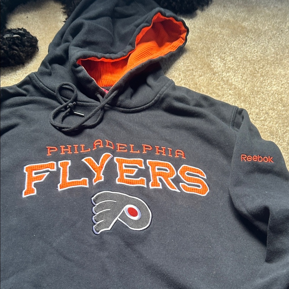 Reebok Black and Orange Flyers Hoodie